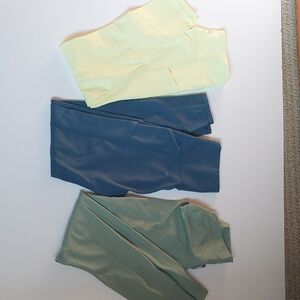 Women's Leggings - Size Small, Yellow-TekGear, Blue-American Eagle, Sage-90Degre